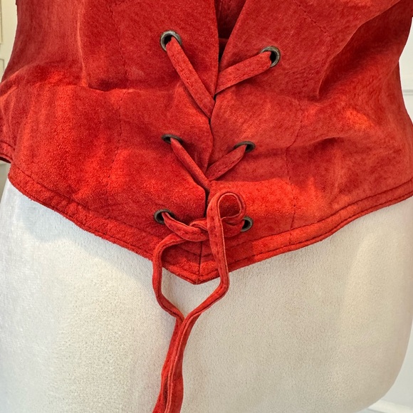 Wilson Red Suede Fringed Blazer - Picture 7 of 10